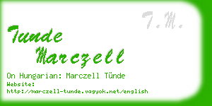 tunde marczell business card