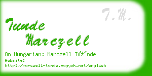 tunde marczell business card
